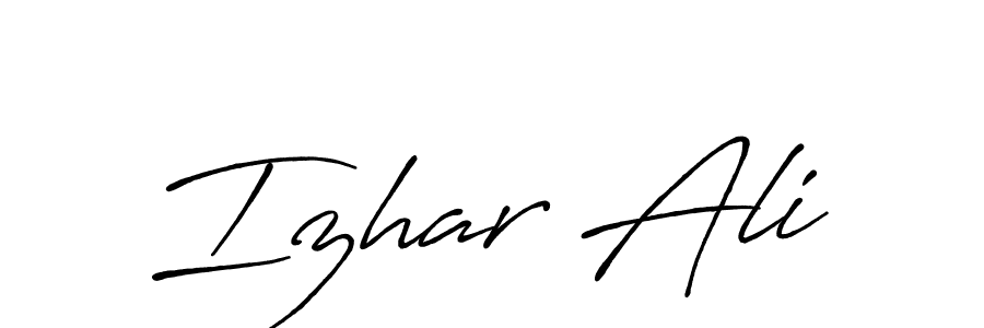 This is the best signature style for the Izhar Ali name. Also you like these signature font (Antro_Vectra_Bolder). Mix name signature. Izhar Ali signature style 7 images and pictures png