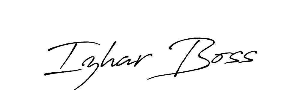 It looks lik you need a new signature style for name Izhar Boss. Design unique handwritten (Antro_Vectra_Bolder) signature with our free signature maker in just a few clicks. Izhar Boss signature style 7 images and pictures png