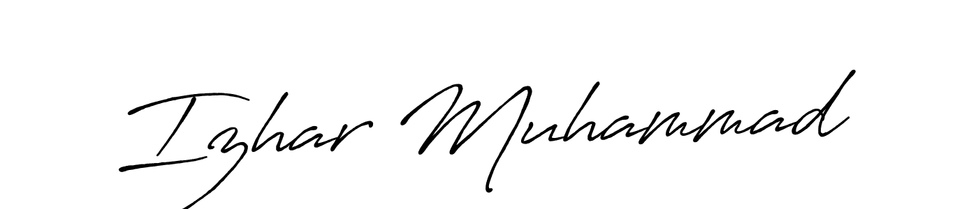 Also You can easily find your signature by using the search form. We will create Izhar Muhammad name handwritten signature images for you free of cost using Antro_Vectra_Bolder sign style. Izhar Muhammad signature style 7 images and pictures png