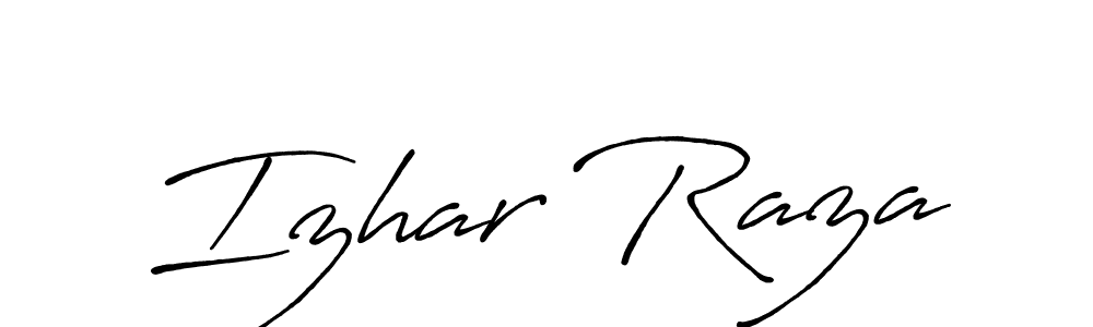 Design your own signature with our free online signature maker. With this signature software, you can create a handwritten (Antro_Vectra_Bolder) signature for name Izhar Raza. Izhar Raza signature style 7 images and pictures png