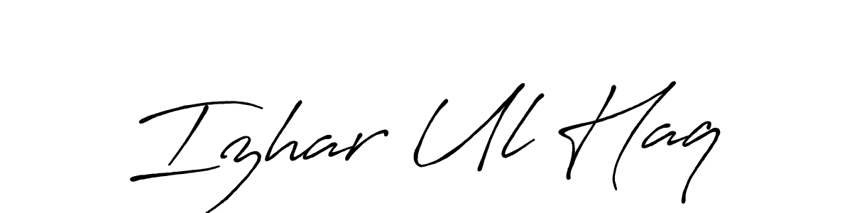 Also You can easily find your signature by using the search form. We will create Izhar Ul Haq name handwritten signature images for you free of cost using Antro_Vectra_Bolder sign style. Izhar Ul Haq signature style 7 images and pictures png