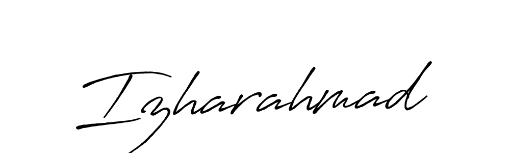 Izharahmad stylish signature style. Best Handwritten Sign (Antro_Vectra_Bolder) for my name. Handwritten Signature Collection Ideas for my name Izharahmad. Izharahmad signature style 7 images and pictures png