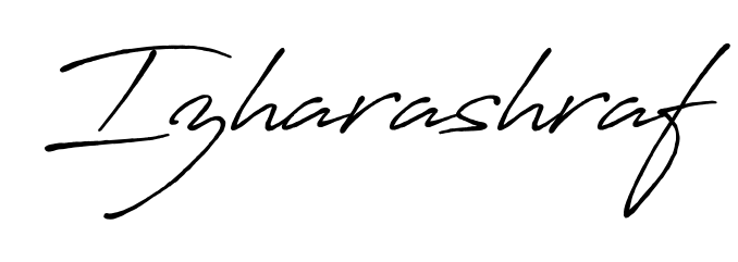 This is the best signature style for the Izharashraf name. Also you like these signature font (Antro_Vectra_Bolder). Mix name signature. Izharashraf signature style 7 images and pictures png