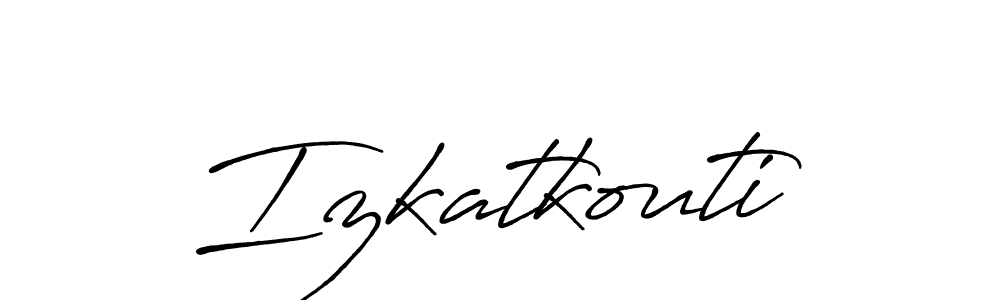 Design your own signature with our free online signature maker. With this signature software, you can create a handwritten (Antro_Vectra_Bolder) signature for name Izkatkouti. Izkatkouti signature style 7 images and pictures png