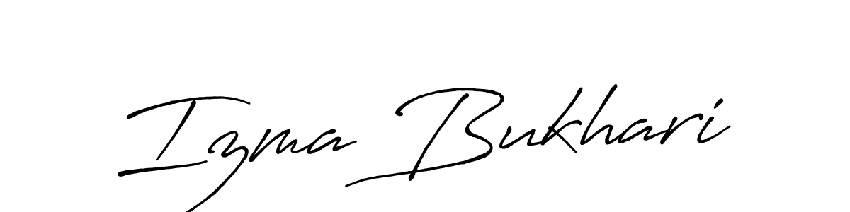 Also You can easily find your signature by using the search form. We will create Izma Bukhari name handwritten signature images for you free of cost using Antro_Vectra_Bolder sign style. Izma Bukhari signature style 7 images and pictures png