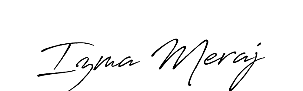 Also we have Izma Meraj name is the best signature style. Create professional handwritten signature collection using Antro_Vectra_Bolder autograph style. Izma Meraj signature style 7 images and pictures png