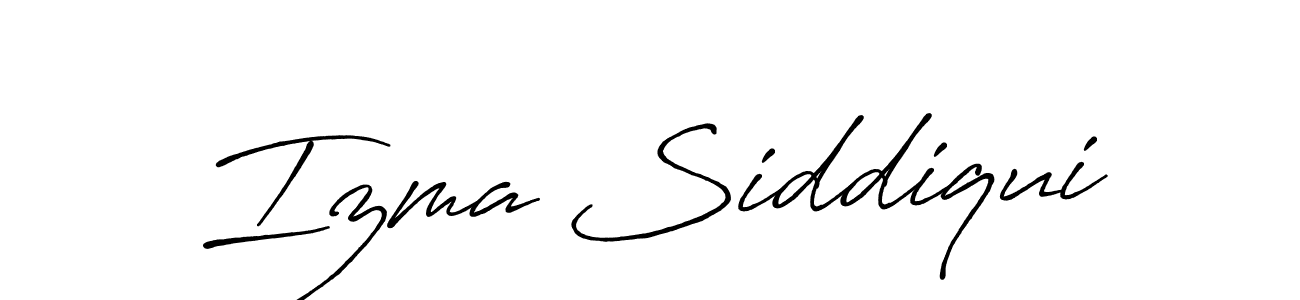 The best way (Antro_Vectra_Bolder) to make a short signature is to pick only two or three words in your name. The name Izma Siddiqui include a total of six letters. For converting this name. Izma Siddiqui signature style 7 images and pictures png