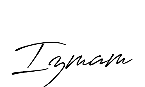 Also we have Izmam name is the best signature style. Create professional handwritten signature collection using Antro_Vectra_Bolder autograph style. Izmam signature style 7 images and pictures png