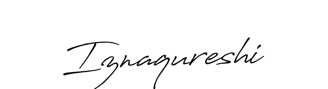 The best way (Antro_Vectra_Bolder) to make a short signature is to pick only two or three words in your name. The name Iznaqureshi include a total of six letters. For converting this name. Iznaqureshi signature style 7 images and pictures png