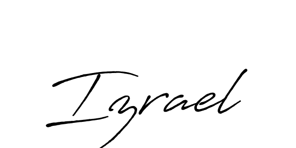 Design your own signature with our free online signature maker. With this signature software, you can create a handwritten (Antro_Vectra_Bolder) signature for name Izrael. Izrael signature style 7 images and pictures png