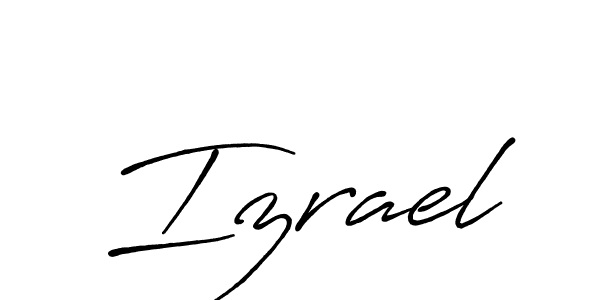 Use a signature maker to create a handwritten signature online. With this signature software, you can design (Antro_Vectra_Bolder) your own signature for name Izrael. Izrael signature style 7 images and pictures png