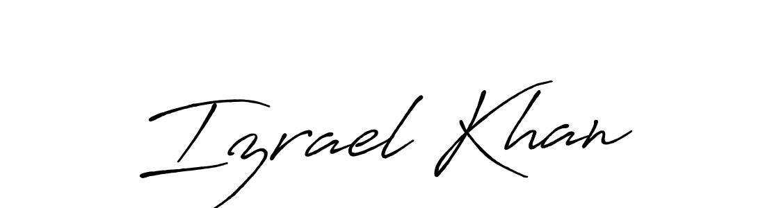 Izrael Khan stylish signature style. Best Handwritten Sign (Antro_Vectra_Bolder) for my name. Handwritten Signature Collection Ideas for my name Izrael Khan. Izrael Khan signature style 7 images and pictures png