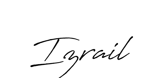 Also You can easily find your signature by using the search form. We will create Izrail name handwritten signature images for you free of cost using Antro_Vectra_Bolder sign style. Izrail signature style 7 images and pictures png