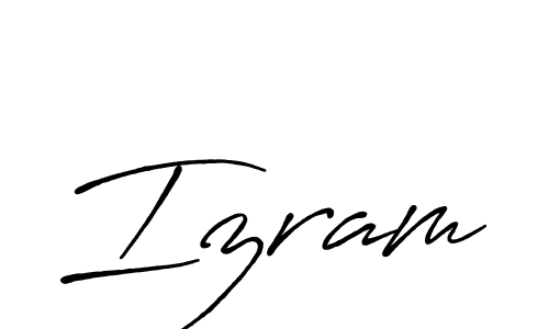 The best way (Antro_Vectra_Bolder) to make a short signature is to pick only two or three words in your name. The name Izram include a total of six letters. For converting this name. Izram signature style 7 images and pictures png