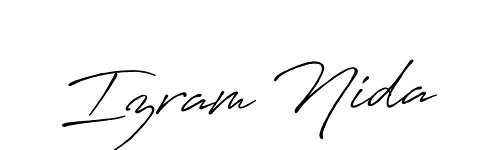 Similarly Antro_Vectra_Bolder is the best handwritten signature design. Signature creator online .You can use it as an online autograph creator for name Izram Nida. Izram Nida signature style 7 images and pictures png