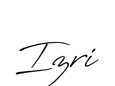 Izri stylish signature style. Best Handwritten Sign (Antro_Vectra_Bolder) for my name. Handwritten Signature Collection Ideas for my name Izri. Izri signature style 7 images and pictures png