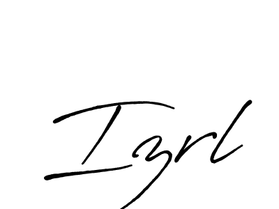 Also we have Izrl name is the best signature style. Create professional handwritten signature collection using Antro_Vectra_Bolder autograph style. Izrl signature style 7 images and pictures png