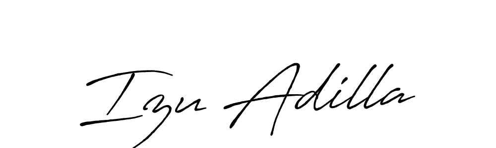 Also You can easily find your signature by using the search form. We will create Izu Adilla name handwritten signature images for you free of cost using Antro_Vectra_Bolder sign style. Izu Adilla signature style 7 images and pictures png