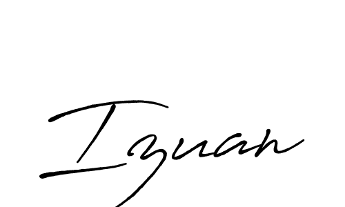 It looks lik you need a new signature style for name Izuan. Design unique handwritten (Antro_Vectra_Bolder) signature with our free signature maker in just a few clicks. Izuan signature style 7 images and pictures png