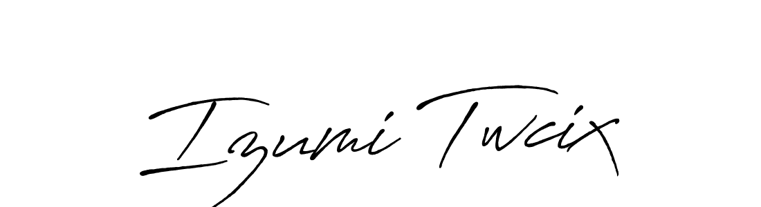 Make a beautiful signature design for name Izumi Twcix. With this signature (Antro_Vectra_Bolder) style, you can create a handwritten signature for free. Izumi Twcix signature style 7 images and pictures png