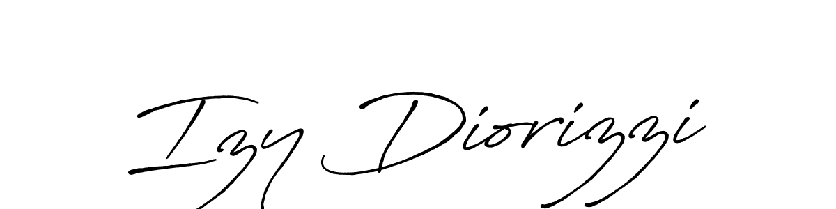Use a signature maker to create a handwritten signature online. With this signature software, you can design (Antro_Vectra_Bolder) your own signature for name Izy Diorizzi. Izy Diorizzi signature style 7 images and pictures png