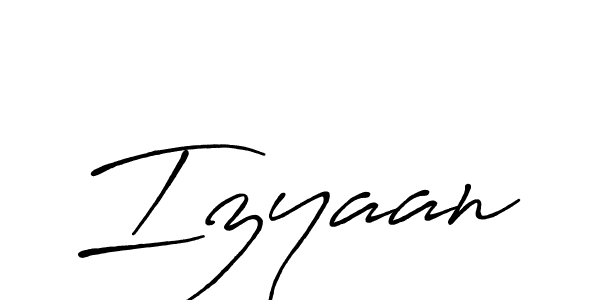 Use a signature maker to create a handwritten signature online. With this signature software, you can design (Antro_Vectra_Bolder) your own signature for name Izyaan. Izyaan signature style 7 images and pictures png