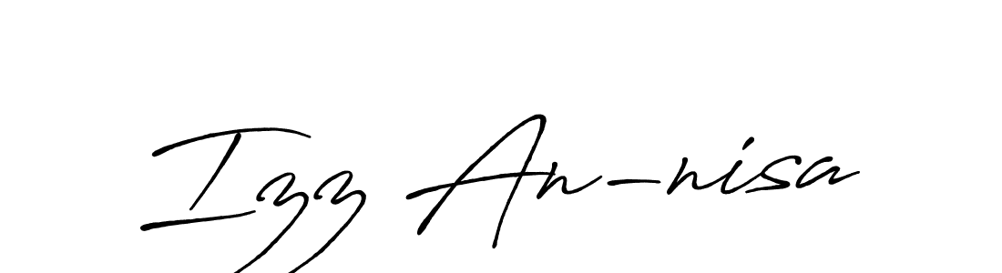 How to make Izz An-nisa signature? Antro_Vectra_Bolder is a professional autograph style. Create handwritten signature for Izz An-nisa name. Izz An-nisa signature style 7 images and pictures png