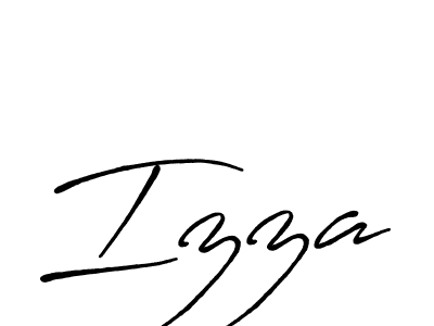 You should practise on your own different ways (Antro_Vectra_Bolder) to write your name (Izza) in signature. don't let someone else do it for you. Izza signature style 7 images and pictures png