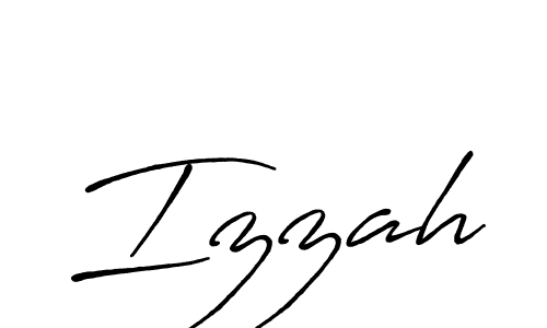 Design your own signature with our free online signature maker. With this signature software, you can create a handwritten (Antro_Vectra_Bolder) signature for name Izzah. Izzah signature style 7 images and pictures png