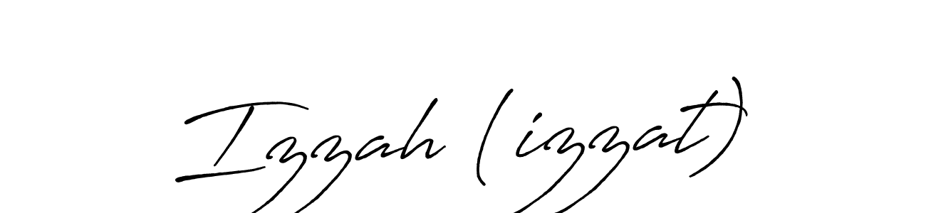 Make a beautiful signature design for name Izzah (izzat). With this signature (Antro_Vectra_Bolder) style, you can create a handwritten signature for free. Izzah (izzat) signature style 7 images and pictures png