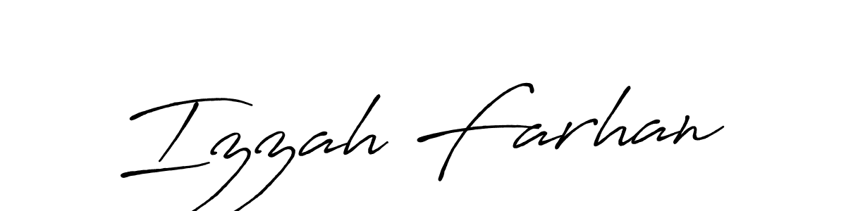 Make a beautiful signature design for name Izzah Farhan. Use this online signature maker to create a handwritten signature for free. Izzah Farhan signature style 7 images and pictures png