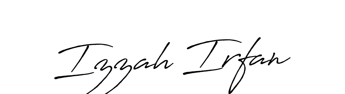 if you are searching for the best signature style for your name Izzah Irfan. so please give up your signature search. here we have designed multiple signature styles  using Antro_Vectra_Bolder. Izzah Irfan signature style 7 images and pictures png