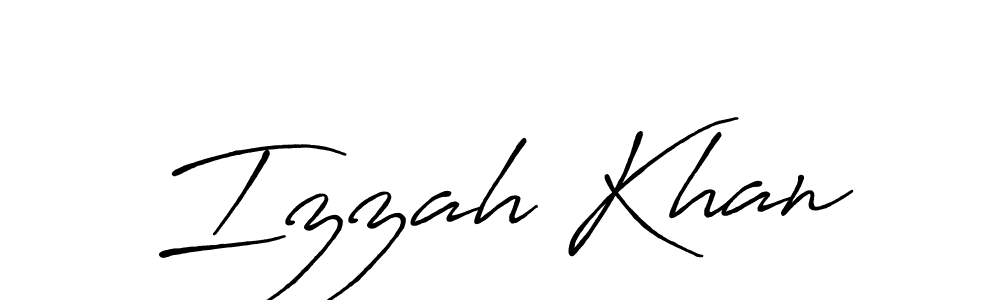 Izzah Khan stylish signature style. Best Handwritten Sign (Antro_Vectra_Bolder) for my name. Handwritten Signature Collection Ideas for my name Izzah Khan. Izzah Khan signature style 7 images and pictures png