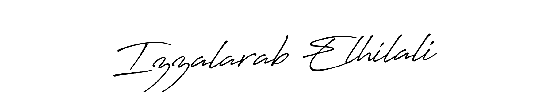 Antro_Vectra_Bolder is a professional signature style that is perfect for those who want to add a touch of class to their signature. It is also a great choice for those who want to make their signature more unique. Get Izzalarab Elhilali name to fancy signature for free. Izzalarab Elhilali signature style 7 images and pictures png