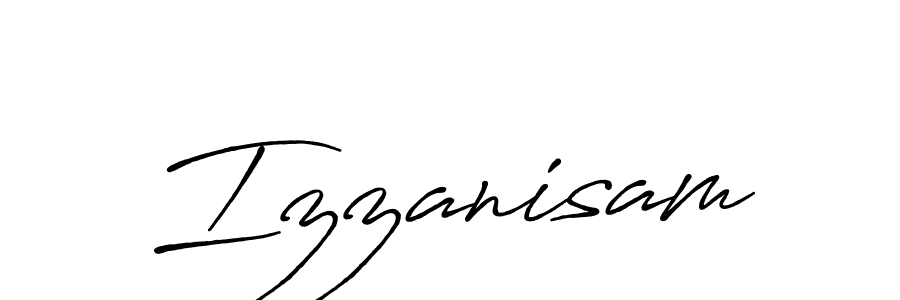 How to make Izzanisam name signature. Use Antro_Vectra_Bolder style for creating short signs online. This is the latest handwritten sign. Izzanisam signature style 7 images and pictures png
