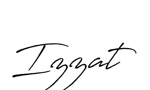 Create a beautiful signature design for name Izzat. With this signature (Antro_Vectra_Bolder) fonts, you can make a handwritten signature for free. Izzat signature style 7 images and pictures png