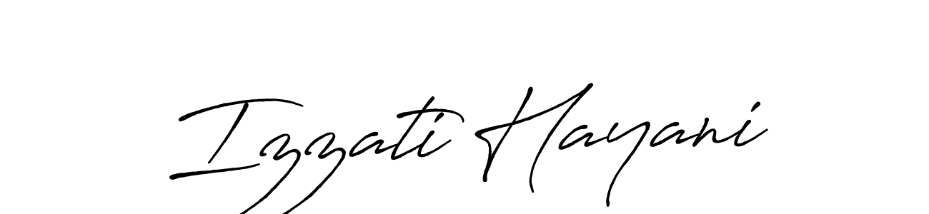 Use a signature maker to create a handwritten signature online. With this signature software, you can design (Antro_Vectra_Bolder) your own signature for name Izzati Hayani. Izzati Hayani signature style 7 images and pictures png