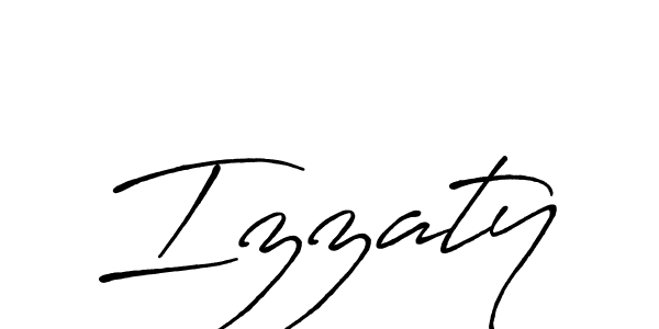 Create a beautiful signature design for name Izzaty. With this signature (Antro_Vectra_Bolder) fonts, you can make a handwritten signature for free. Izzaty signature style 7 images and pictures png