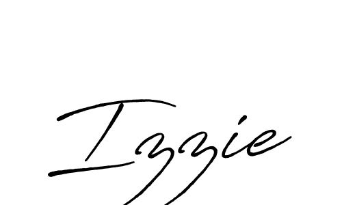 Make a beautiful signature design for name Izzie. With this signature (Antro_Vectra_Bolder) style, you can create a handwritten signature for free. Izzie signature style 7 images and pictures png