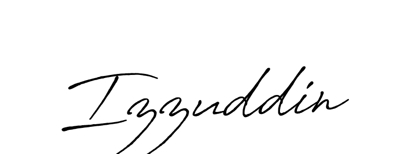 Also we have Izzuddin name is the best signature style. Create professional handwritten signature collection using Antro_Vectra_Bolder autograph style. Izzuddin signature style 7 images and pictures png