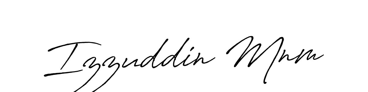 Antro_Vectra_Bolder is a professional signature style that is perfect for those who want to add a touch of class to their signature. It is also a great choice for those who want to make their signature more unique. Get Izzuddin Mnm name to fancy signature for free. Izzuddin Mnm signature style 7 images and pictures png