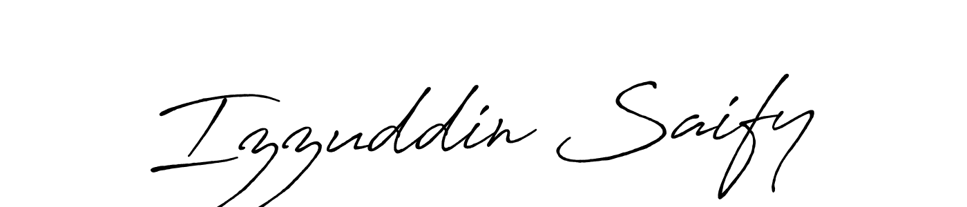 Antro_Vectra_Bolder is a professional signature style that is perfect for those who want to add a touch of class to their signature. It is also a great choice for those who want to make their signature more unique. Get Izzuddin Saify name to fancy signature for free. Izzuddin Saify signature style 7 images and pictures png