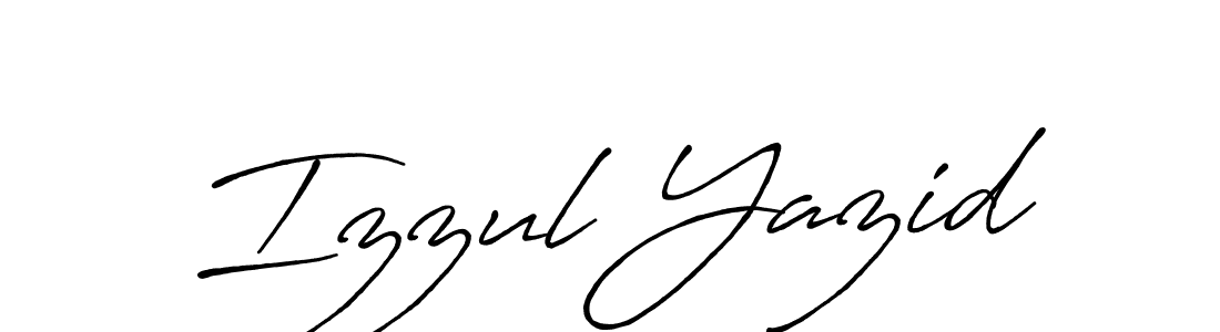 Make a beautiful signature design for name Izzul Yazid. With this signature (Antro_Vectra_Bolder) style, you can create a handwritten signature for free. Izzul Yazid signature style 7 images and pictures png