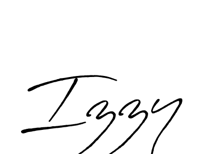 Design your own signature with our free online signature maker. With this signature software, you can create a handwritten (Antro_Vectra_Bolder) signature for name Izzy. Izzy signature style 7 images and pictures png