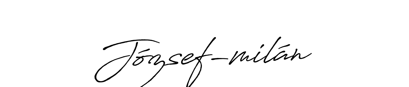 You should practise on your own different ways (Antro_Vectra_Bolder) to write your name (József-milán) in signature. don't let someone else do it for you. József-milán signature style 7 images and pictures png