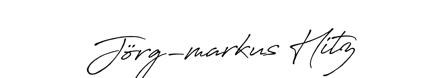 Create a beautiful signature design for name Jörg-markus Hitz. With this signature (Antro_Vectra_Bolder) fonts, you can make a handwritten signature for free. Jörg-markus Hitz signature style 7 images and pictures png