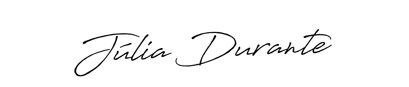 Create a beautiful signature design for name Júlia Durante. With this signature (Antro_Vectra_Bolder) fonts, you can make a handwritten signature for free. Júlia Durante signature style 7 images and pictures png