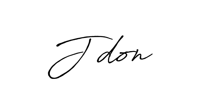 Create a beautiful signature design for name J don. With this signature (Antro_Vectra_Bolder) fonts, you can make a handwritten signature for free. J don signature style 7 images and pictures png