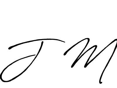 The best way (Antro_Vectra_Bolder) to make a short signature is to pick only two or three words in your name. The name J  M include a total of six letters. For converting this name. J  M signature style 7 images and pictures png