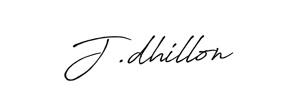 Design your own signature with our free online signature maker. With this signature software, you can create a handwritten (Antro_Vectra_Bolder) signature for name J .dhillon. J .dhillon signature style 7 images and pictures png